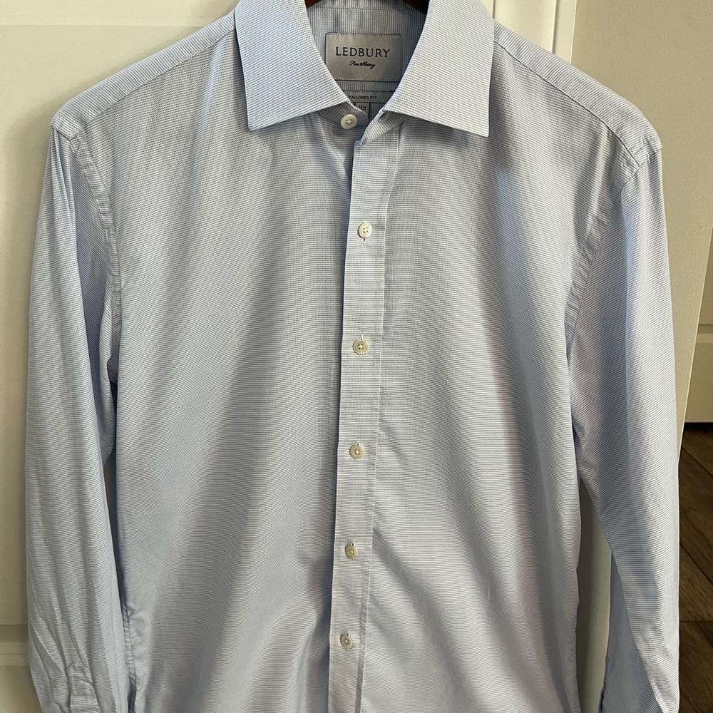 Ledbury Dress Shirt 15.5 Slim Blue